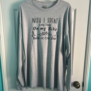 Gray Long Sleeve Graphic Tee
